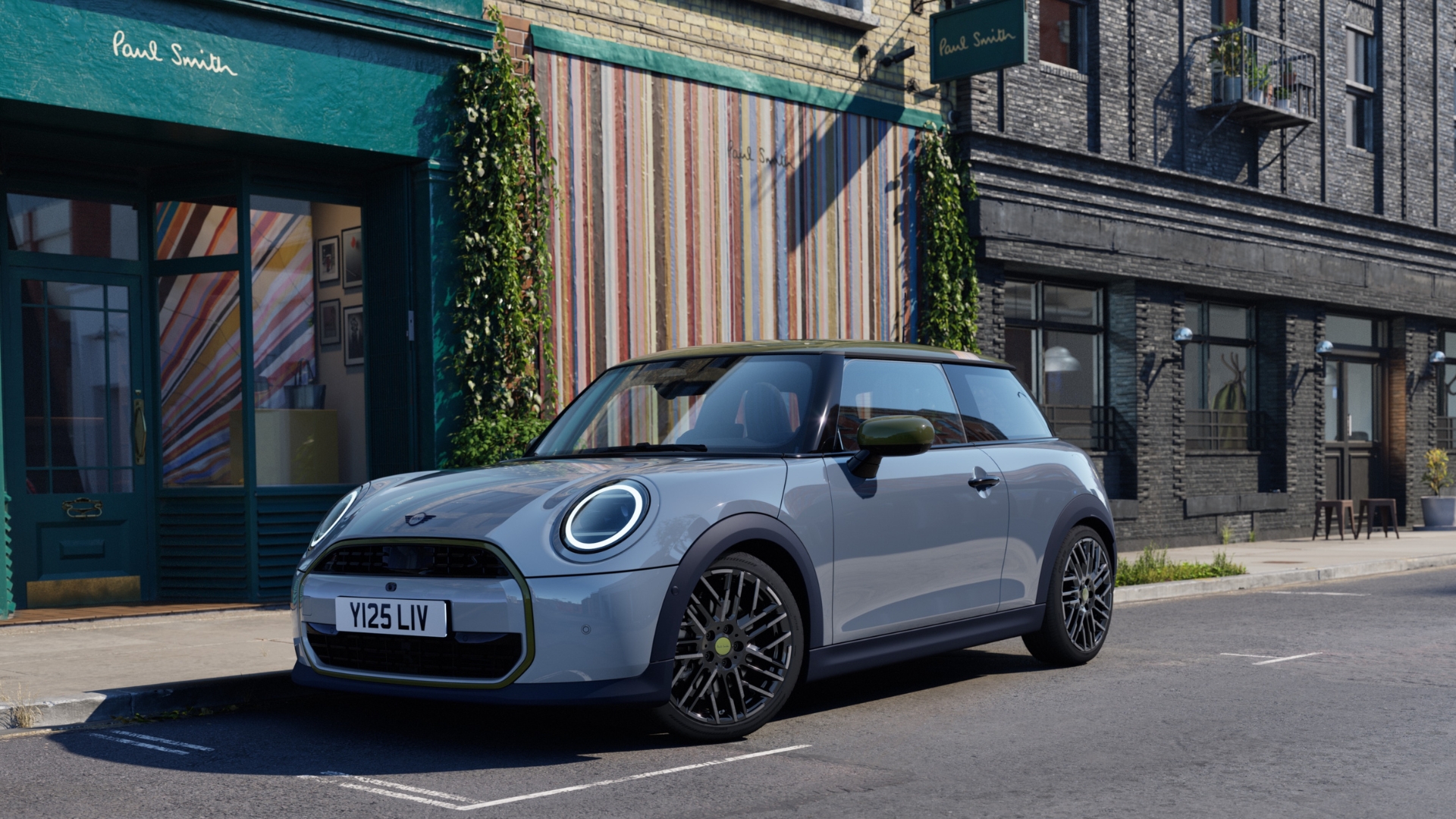 Grauer MINI Cooper C in der Paul Smith Edition