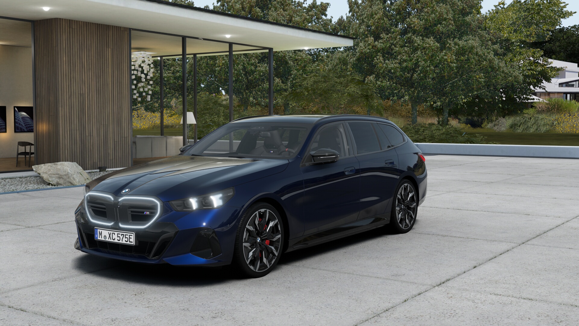 BMW i5 M60 xDrive Touring in dunkelblau